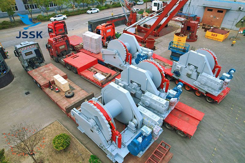 100噸電動變頻移船定位絞車